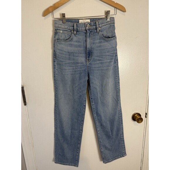 Slvrlake Women’s 26 London Crop Jeans Medium Wash Straight Leg High Waist Pants - Picture 2 of 11